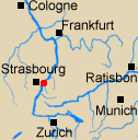 Map of Rhineland Bavaria and Switzerland with Diersham marked.