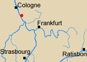 Map of Rhineland with Ukerath marked.