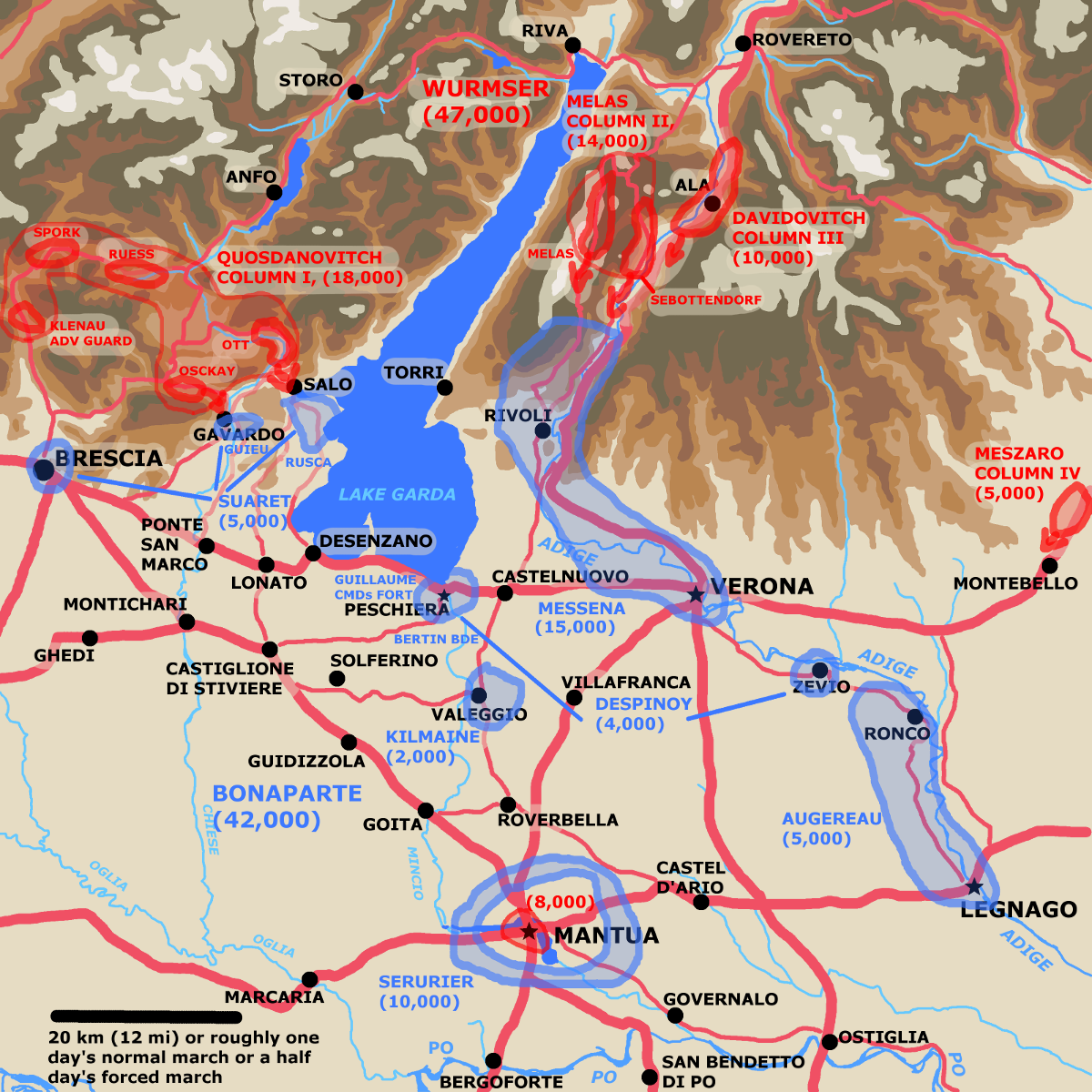 A map showing situation 28th July.