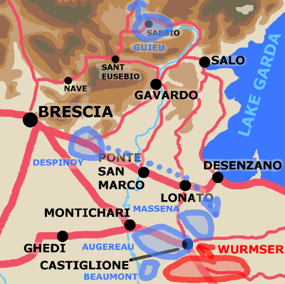 A map showing western theatre on August 5th.